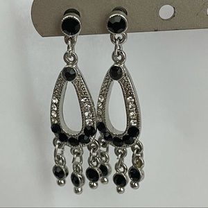 Black and Crystal Dangle Mini Chandelier Earnings